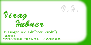 virag hubner business card